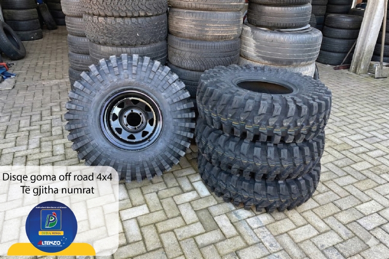 Disqe goma off road 4x4 te gjitha numrat, madhesite, permasat, per SUV, universale, teren te veshtire, makina te medha, makina te forta, cdo lloj makine, pickup, jeep, rruge malore, aventure off road, terrene ekstreme, Disqe ne shitje